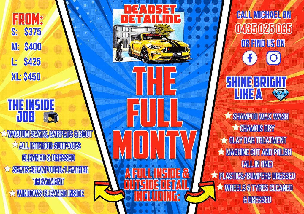 The Full Monty - Pre-Sale Detail by Deadset Detailing - 5 star mobile detail service from Brisbane to Gold Coast