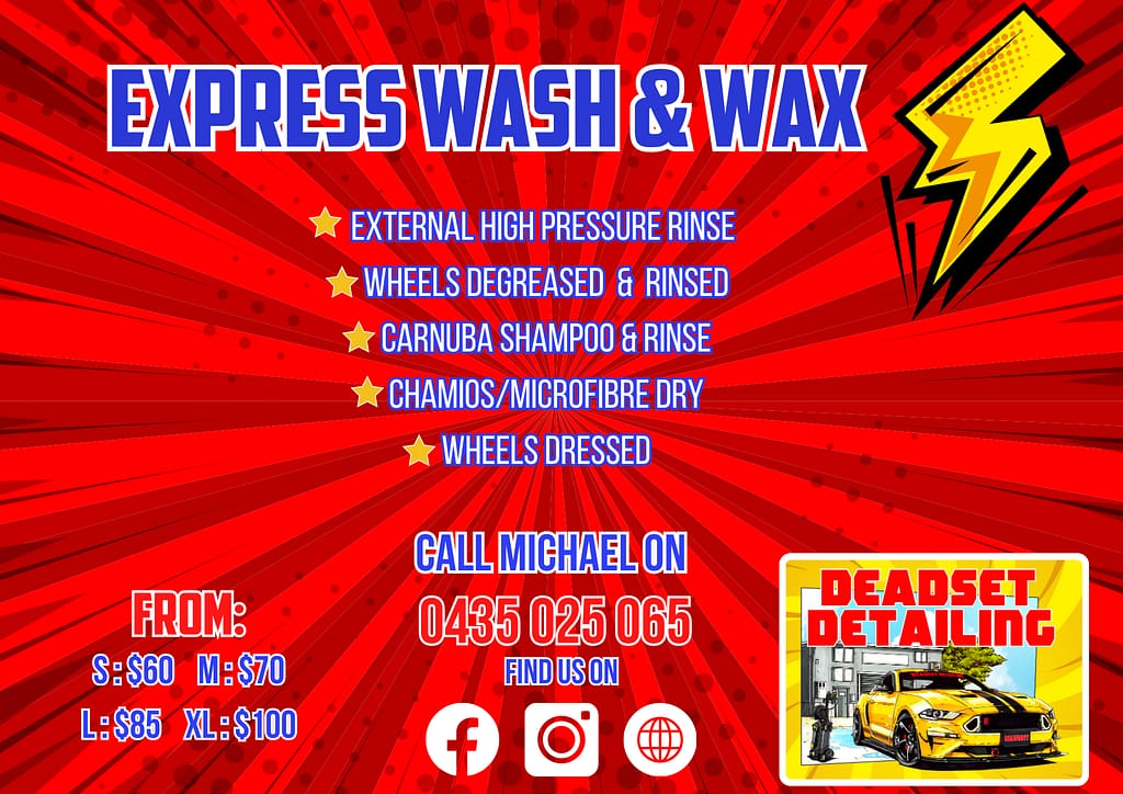 Schedule your exterior detailing appointment today and experience the Deadset Detailing difference.