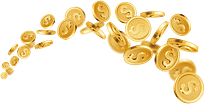 flowing gold coins