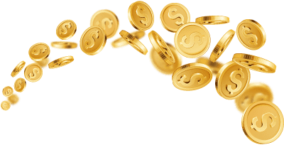 flowing gold coins